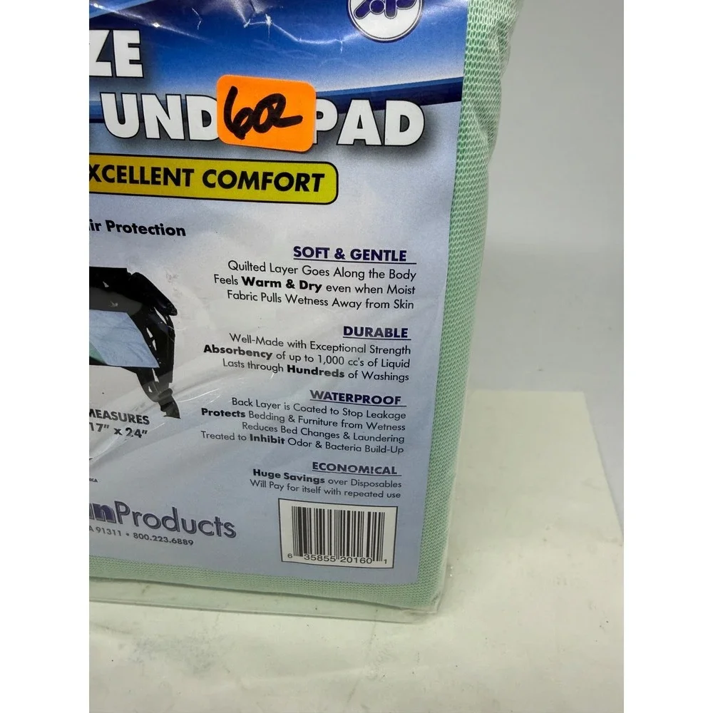 2 x Allman Soothe-Eze Reusable Underpad Pad 17